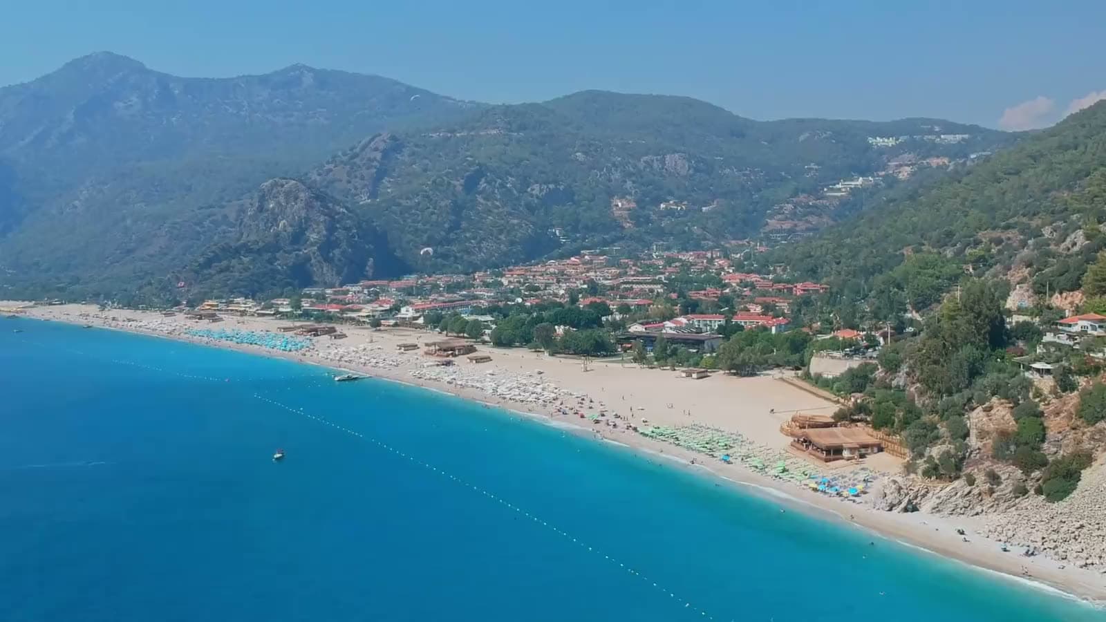 Belcekız beach and Ölüdeniz from the air