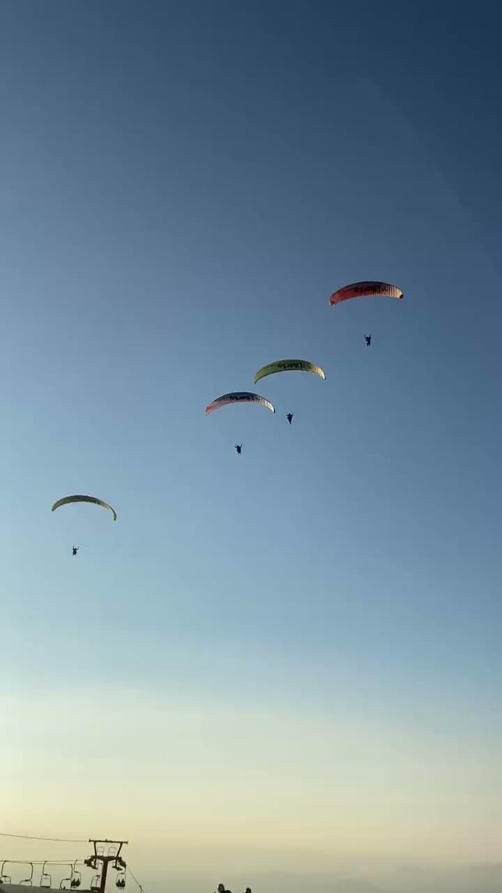 Wings taking off from the Babadağ launch